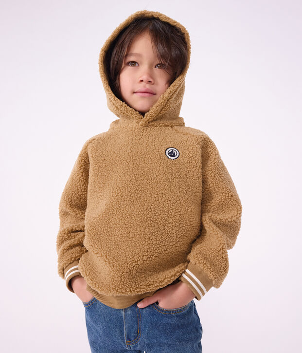 Felpa in sherpa bambino LATTE