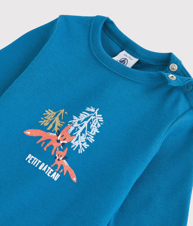 T-shirt in cotone beb&egrave;. blu