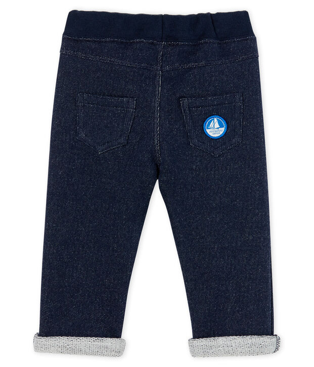 Pantalone beb&egrave; maschio in molleton blu