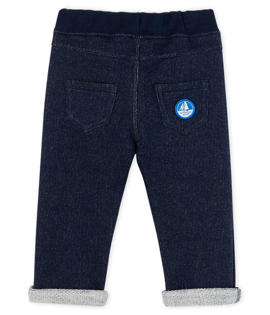 Pantalone bebè maschio in molleton blu SMOKING CN