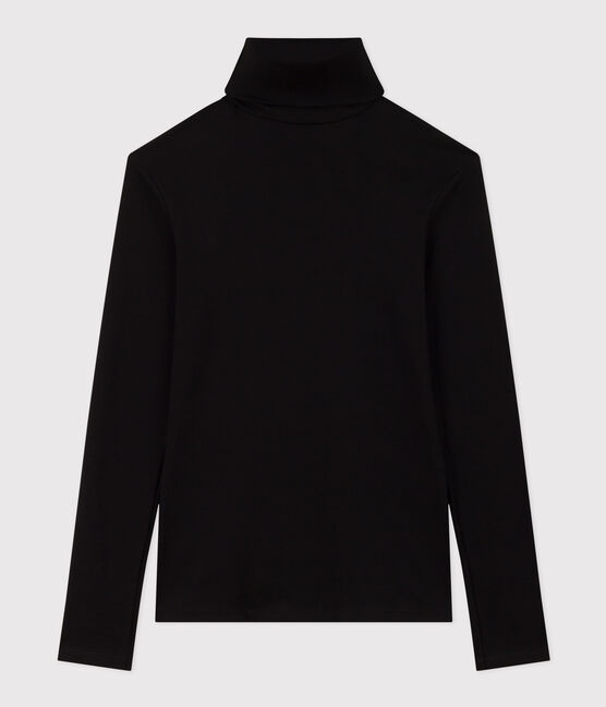 T-shirt Iconica a lupetto in cotone donna nero BLACK