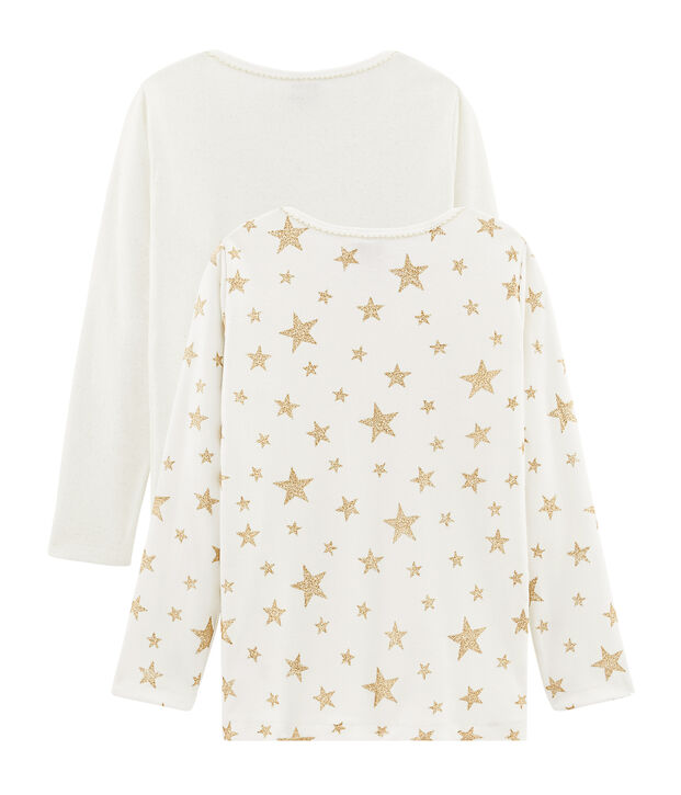 Duo t-shirt maniche lunghe bambina multicolore