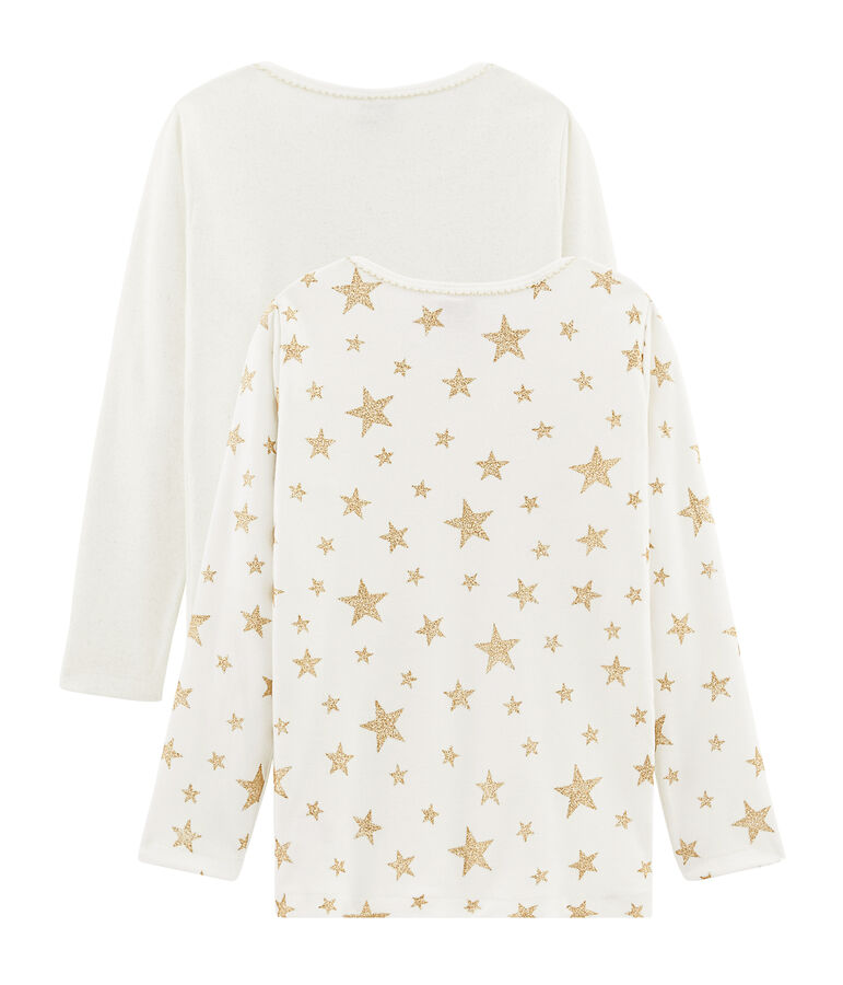 Duo t-shirt maniche lunghe bambina multicolore