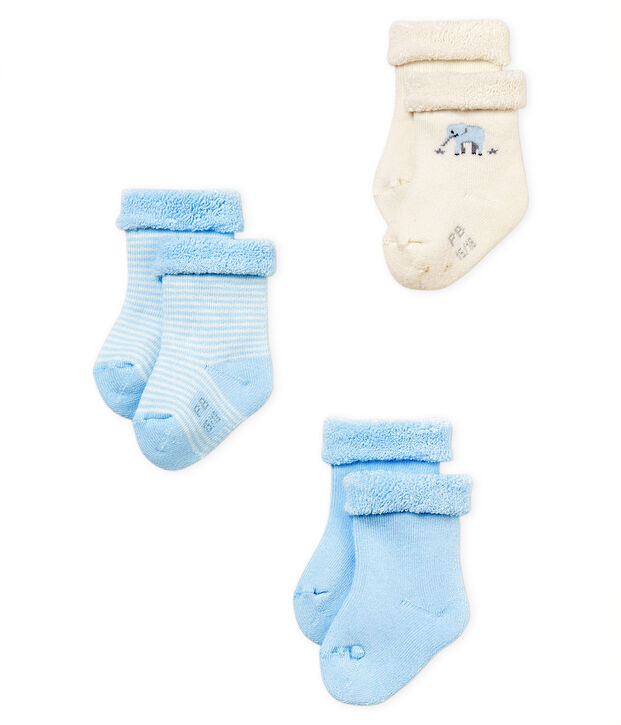 Lotto da 3 paia di calzini beb&egrave; unisex multicolore