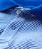 Body collo ricamato in cotone bebè maschio blu SURF/bianco MARSHMALLOW