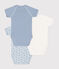 Set di 3 body incrociati a maniche corte in cotone neonato variante 1