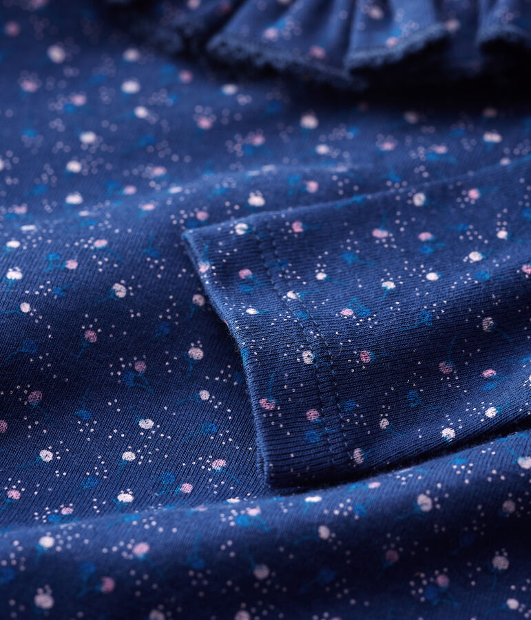 Body in cotone beb&egrave;. blu MEDIEVAL/bianco MULTICO