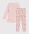 Camicia da notte in velluto bambino. rosa SALINE/bianco MULTICO