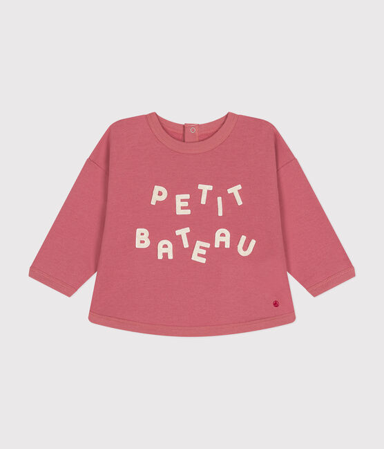 Maglia in tessuto felpato neonato rosa ROSEWOOD