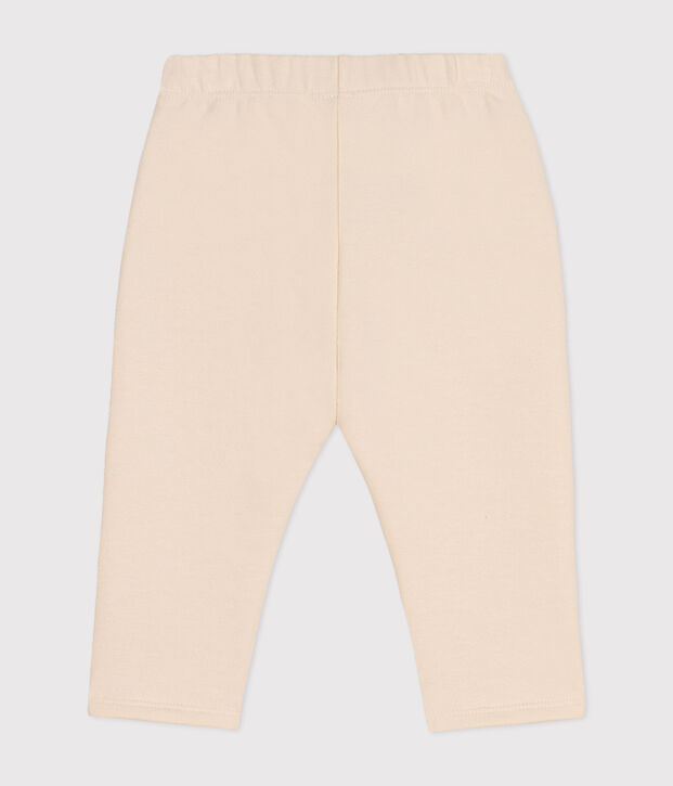 Pantaloni in tessuto felpato per beb&egrave; ecru