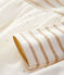 Abito bi-materiale a maniche lunghe bebè femmina beige COQUILLE/giallo LUREX DORE