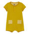 Tutina corta bambino in cotone/lino verde BAMBOO