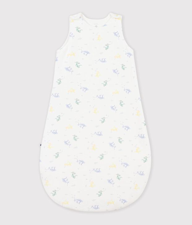 Sacco nanna neonato in cotone con draghi stampati TOG 3 bianco/multicolore