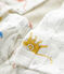 Completo 3 pezzi bebè in tubique biologico con scimmiette bianco MARSHMALLOW/bianco MULTICO