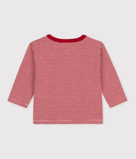 T-shirt maniche lunghe bebè millerighe in tubique STOP/ MONTELIMAR