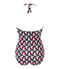 Costume da bagno donna intero stampato blu SMOKING/bianco MULTICO