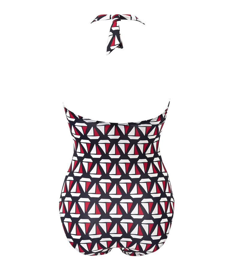 Costume da bagno donna intero stampato blu/multicolore