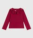 T-shirt a maniche lunghe in cotone tinta unita bambina
