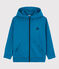 Felpa con zip e cappuccio in cotone bambino blu MYKONOS
