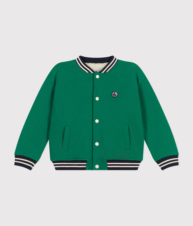 Teddy in tessuto felpato e sherpa bambino verde