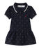 Abito per bambina a maniche corte blu SMOKING/bianco FETA