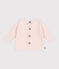 Cardigan in maglia di cotone a punto legaccio neonato rosa FLEUR