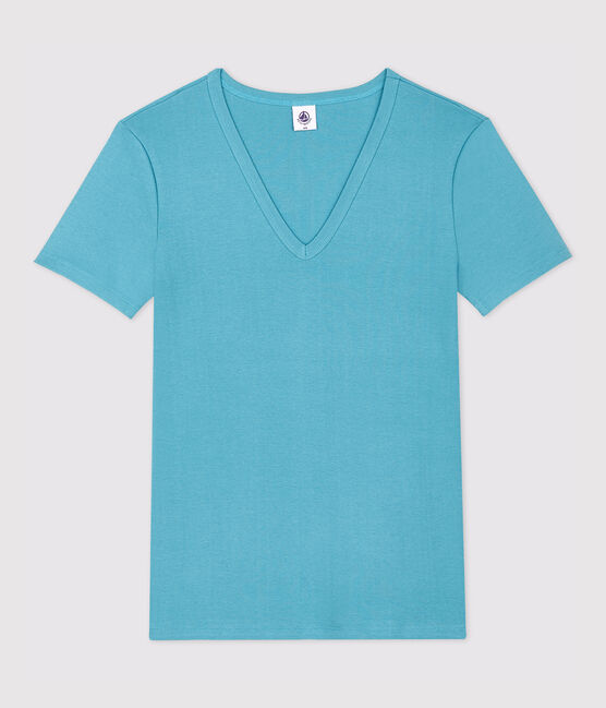 T-shirt scollo a V iconica Donna blu MIROIR