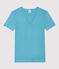 T-shirt scollo a V iconica Donna blu MIROIR