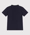 Polo a maniche corte in cotone tinta unita bambino blu SMOKING