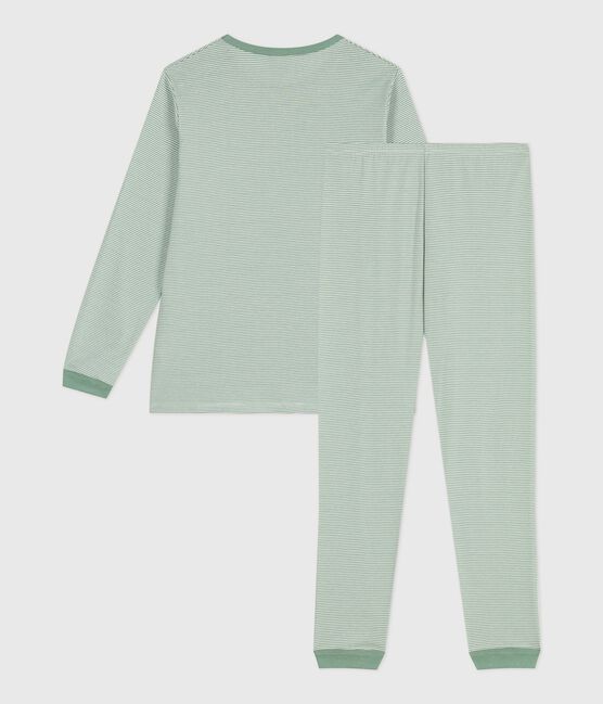 Pigiama in cotone a righe bambino SAULE/ MARSHMALLOW