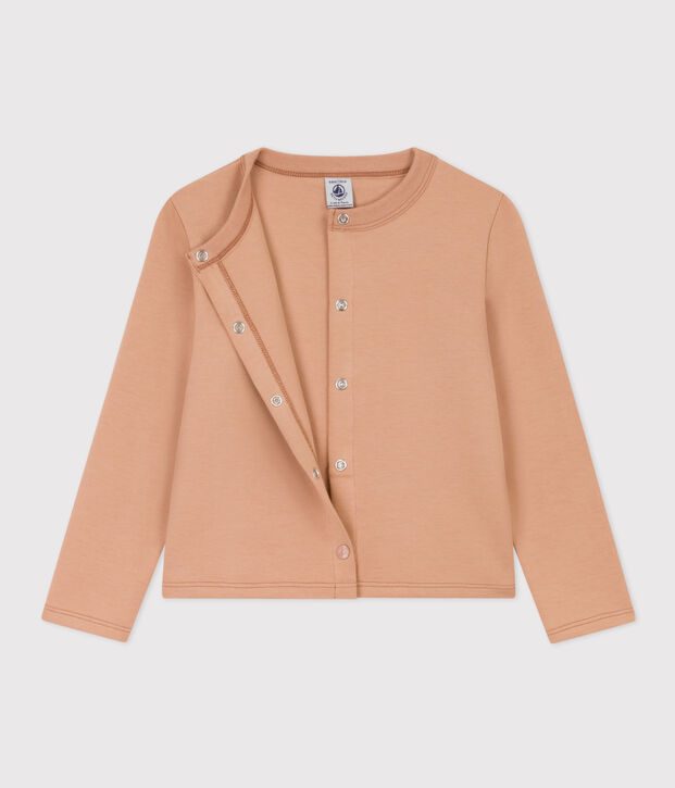 Cardigan in cotone bambina beige