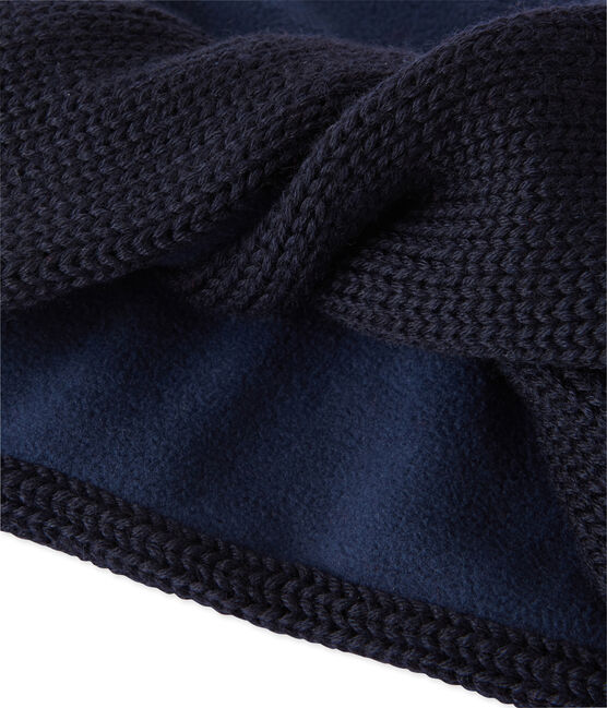 Ampia fascia paraorecchie bambino unisex blu SMOKING