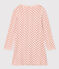 Camicia da notte fiore bambina in tubique rosa SALINE/bianco MULTICO