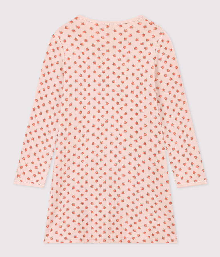 Camicia da notte fiore bambina in tubique rosa/multicolore