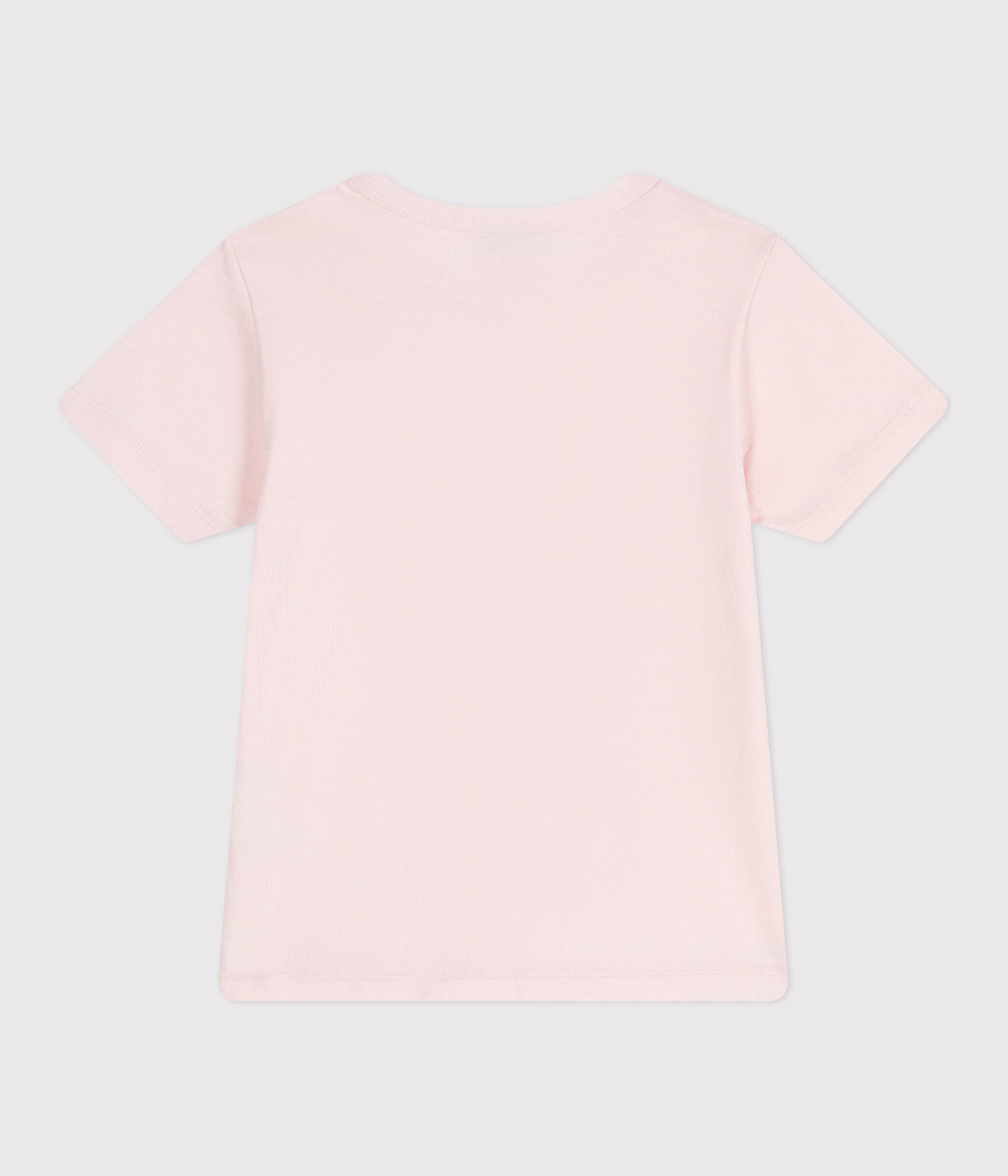 T-shirt a maniche corte in cotone con stampa bambina rosa