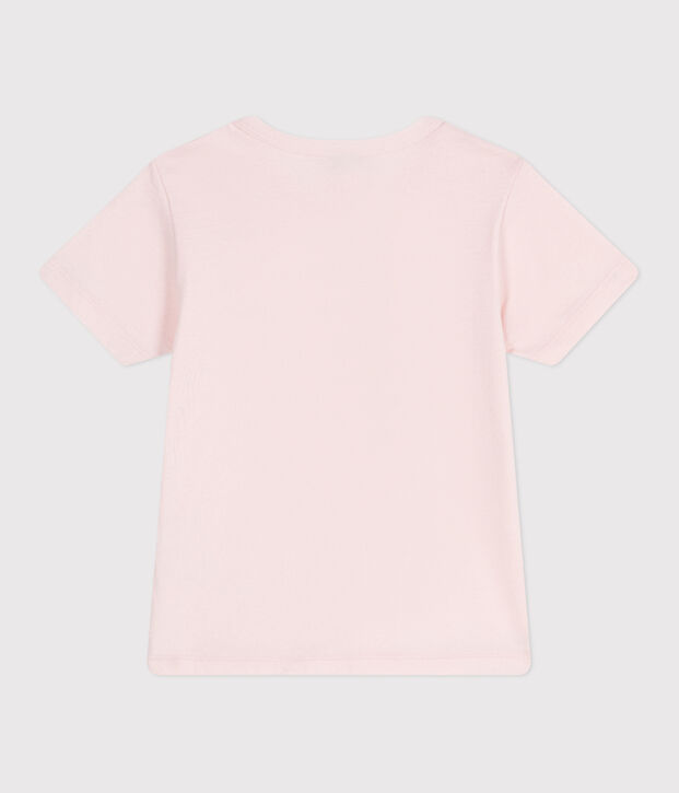 T-shirt a maniche corte in cotone con stampa bambina FLEUR