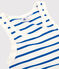 Canottiera L'ICONIQUE in cotone bio Donna bianco MARSHMALLOW/blu DELFT