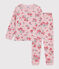 Pigiama bambina in tubique con stampa a fiori rosa JOLI/bianco MULTICO