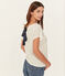 T-shirt in lino donna bianco MARSHMALLOW