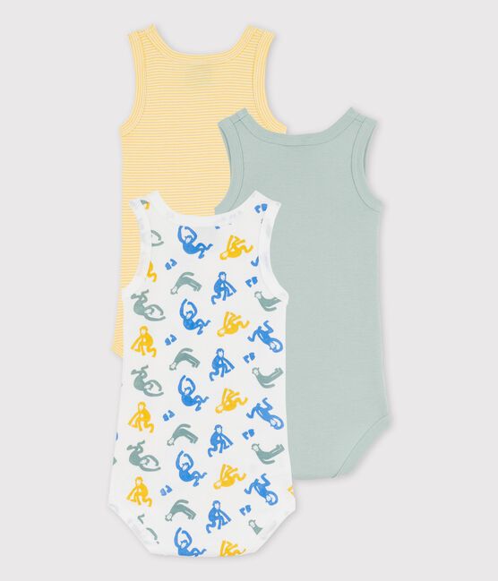 Confezione da 3 body fosforescenti senza maniche in cotone variante 1