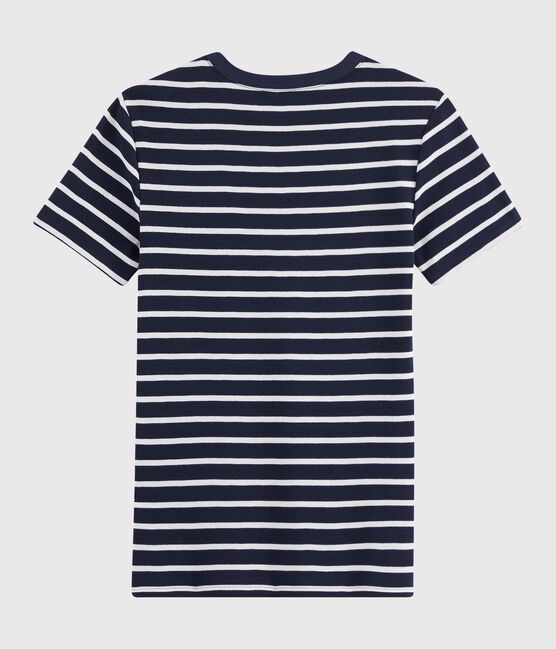 T-shirt iconica scollo rotondo Donna blu SMOKING/bianco MARSHMALLOW