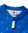 Cardigan bébé garçon en tubique blu DELFT/bianco LAIT