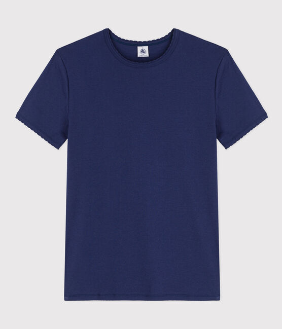 T-shirt coccotte "L'ICONIQUE" in cotone Donna blu CHALOUPE