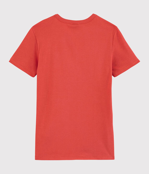 T-shirt girocollo iconica in cotone Donna arancione
