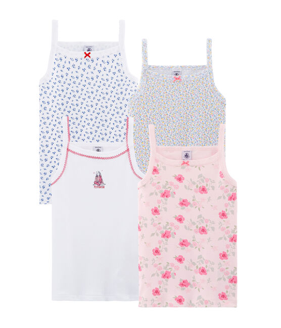 Pochette a sorpresa di 4 canottiere con spalline bambina variante 1