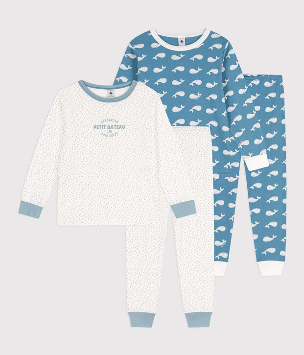 Confezione da 2 pigiami balene in cotone bambino multicolore