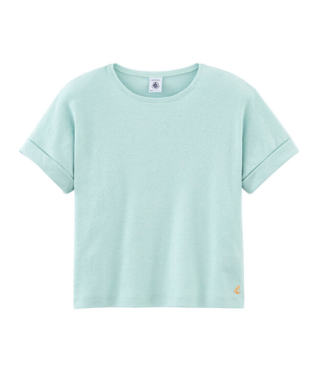 T-shirt a maniche corte bambina blu