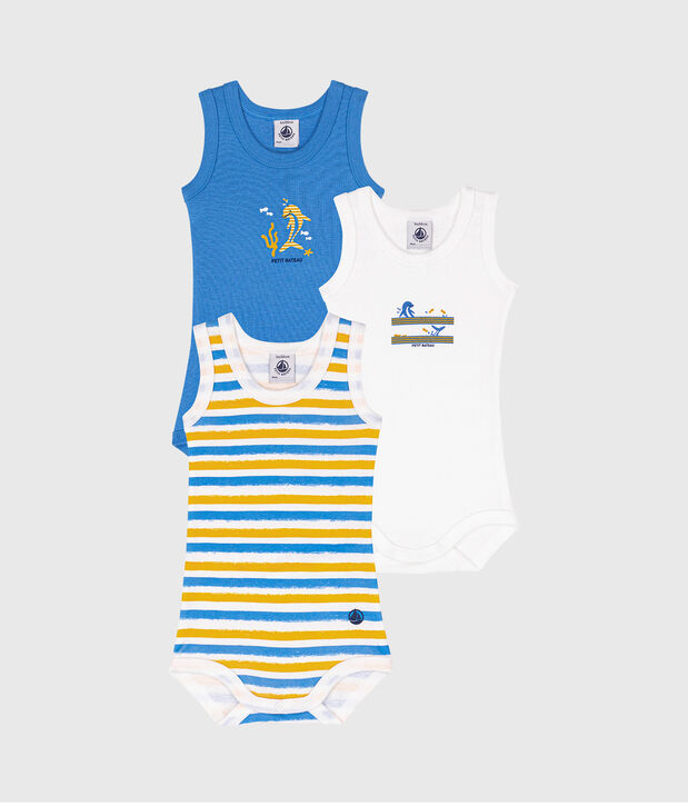 Lot de 3 bodies d&eacute;bardeurs b&eacute;b&eacute; multicolore