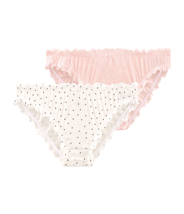 Lotto da 2 slip froufrou donna multicolore