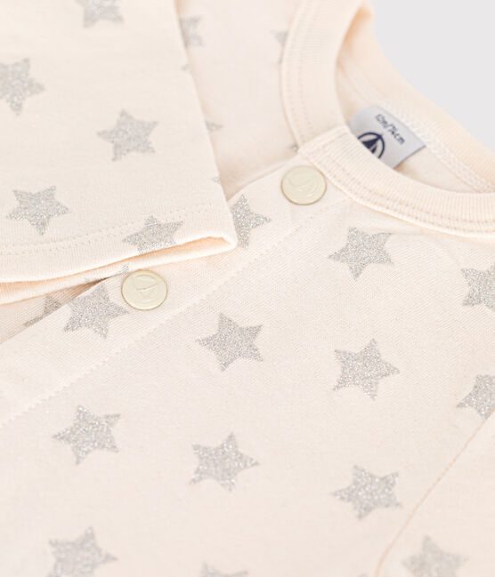 Cardigan bebè in tubique fantasia stella beige AVALANCHE/ ARGENT